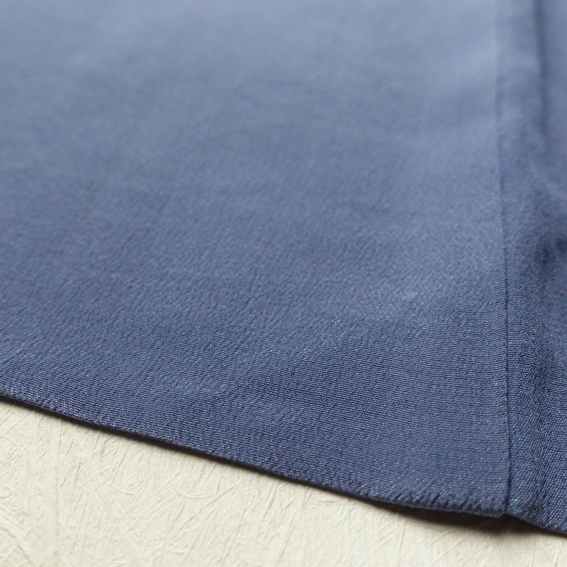 男性用 襦袢 正絹 木の葉・植物柄 袷仕立て 身丈135.5cm 裄丈70.5cm 青・紺_画像8