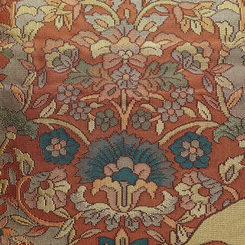 袋帯 六通柄 良品 一般用 正絹 幾何学柄・抽象柄 黄・黄土色_画像4