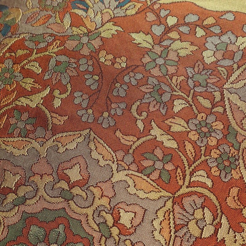 袋帯 六通柄 良品 一般用 正絹 幾何学柄・抽象柄 黄・黄土色_画像5