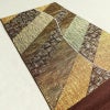 袋帯 立枠斜取文様 六通柄 美品 フォーマル用 正絹 幾何学柄・抽象柄 茶_画像17