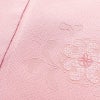 付け下げ 良品 スワトウ刺繍 縮緬 一つ紋付き 正絹 幾何学柄・抽象柄 袷仕立て 身丈164.5cm 裄丈67cm 一部しつけ糸付き 附下 着物 ピンク_画像16