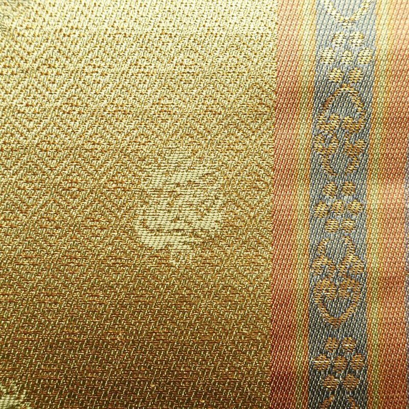 袋帯 全通柄 フォーマル用 正絹 縞柄・線柄 金・銀_画像5