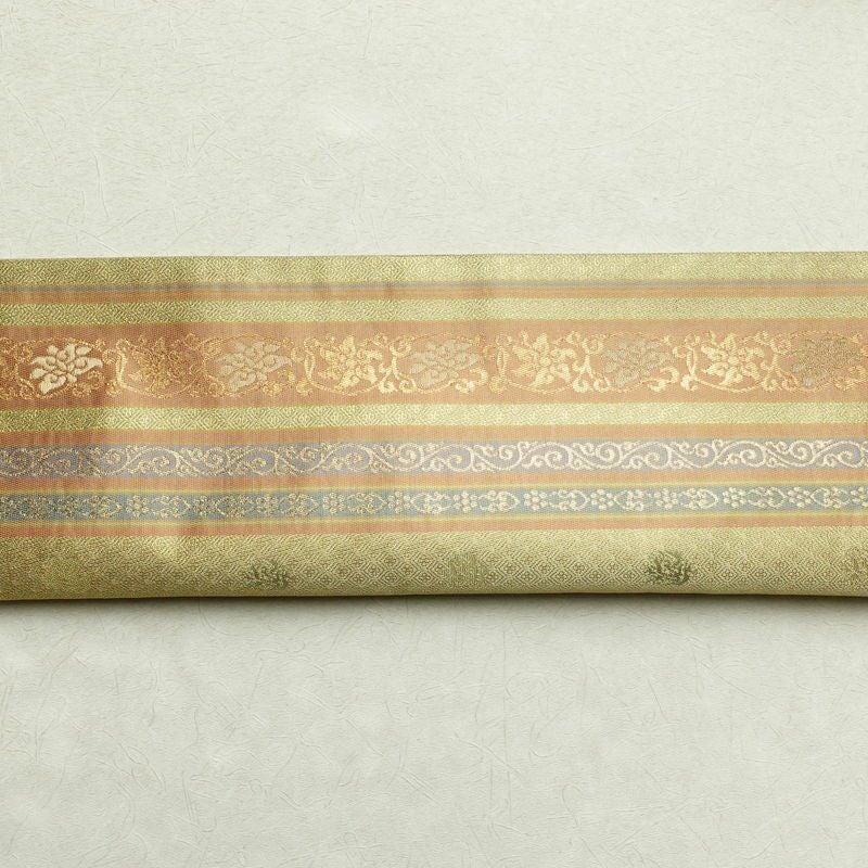 袋帯 全通柄 フォーマル用 正絹 縞柄・線柄 金・銀_画像16