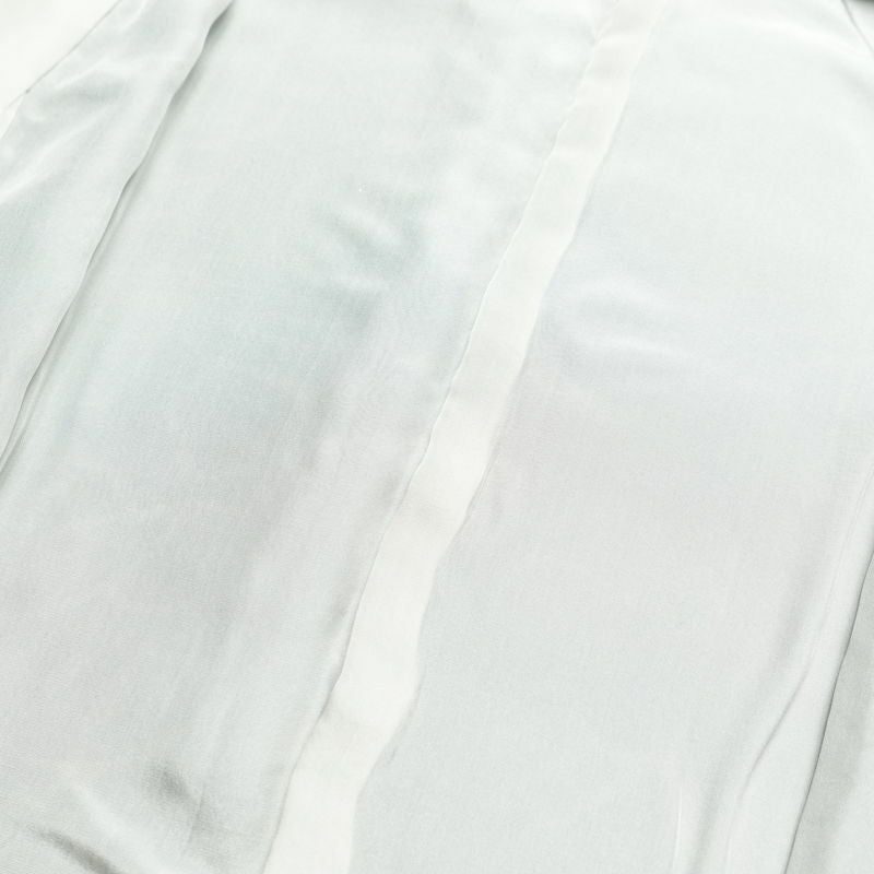 小紋 良品 縮緬 正絹 幾何学柄・抽象柄 袷仕立て 身丈158.5cm 裄丈66.5cm 小紋着物 グレー_画像16