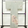 訪問着 良品 しつけ糸付き 縮緬 正絹 古典柄 袷仕立て 身丈159.5cm 裄丈65.5cm 着物 フォーマル 箔 緑・うぐいす色_画像2