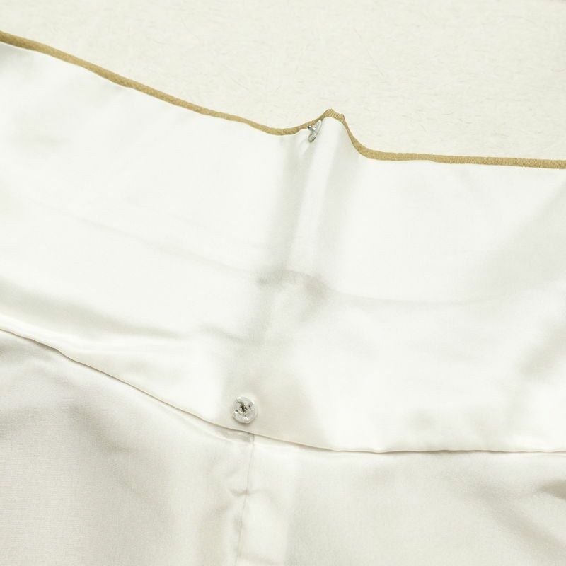 小紋 良品 縮緬 飛び柄 正絹 幾何学柄・抽象柄 袷仕立て 身丈166.5cm 裄丈67cm 黄・黄土色_画像17