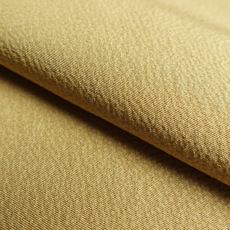 小紋 良品 縮緬 飛び柄 正絹 幾何学柄・抽象柄 袷仕立て 身丈166.5cm 裄丈67cm 黄・黄土色_画像20