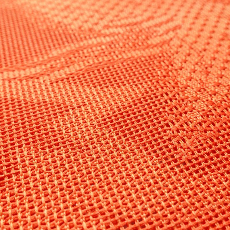 名古屋帯 全通柄 美品 夏用 正絹 木の葉・植物柄 松葉仕立て 橙_画像7