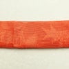 名古屋帯 全通柄 美品 夏用 正絹 木の葉・植物柄 松葉仕立て 橙_画像14