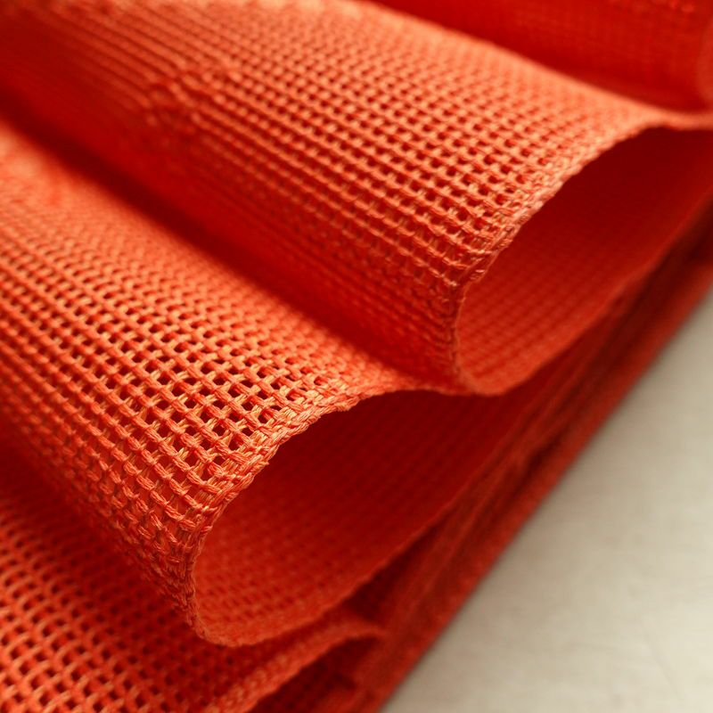 名古屋帯 全通柄 美品 夏用 正絹 木の葉・植物柄 松葉仕立て 橙_画像21