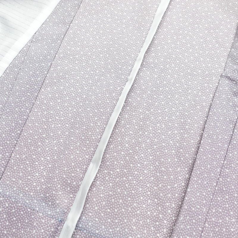 盛夏 絽 良品 夏用 着物 ポリエステル 幾何学柄・抽象柄 単衣仕立て 身丈152.5cm 裄丈63.5cm 紫・藤色_画像16