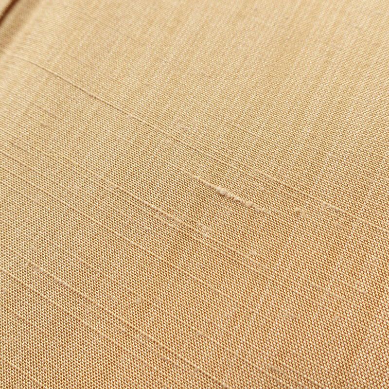 単衣 良品 色無地 紬地 一つ紋付き 正絹 無地 単衣仕立て 身丈156cm 裄丈64cm 紬生地 着物 黄・黄土色_画像8