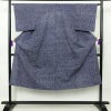 男性用 浴衣 良品 綿 幾何学柄・抽象柄 単衣仕立て 身丈128.5cm 裄丈64.5cm 夏用 着物 青・紺_画像1