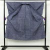 男性用 浴衣 良品 綿 幾何学柄・抽象柄 単衣仕立て 身丈128.5cm 裄丈64.5cm 夏用 着物 青・紺_画像3