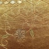 袋帯 太鼓柄 スワトウ刺繍 フォーマル用 正絹 花柄 黄・黄土色_画像6