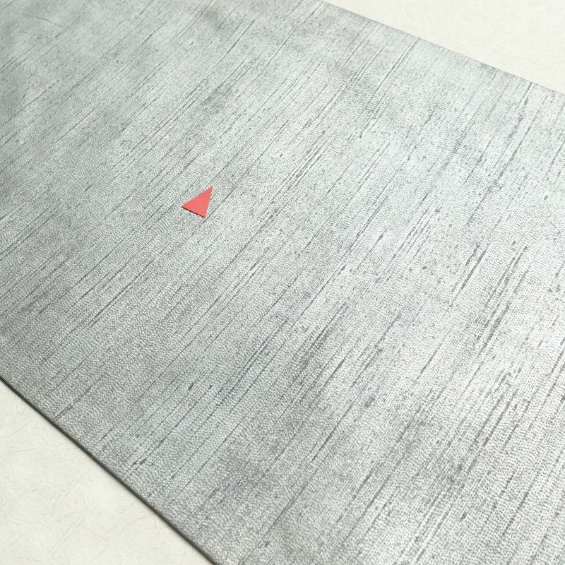 袋帯 太鼓柄 一般用 正絹 木の葉・植物柄 箔 刺繍 グレー_画像17