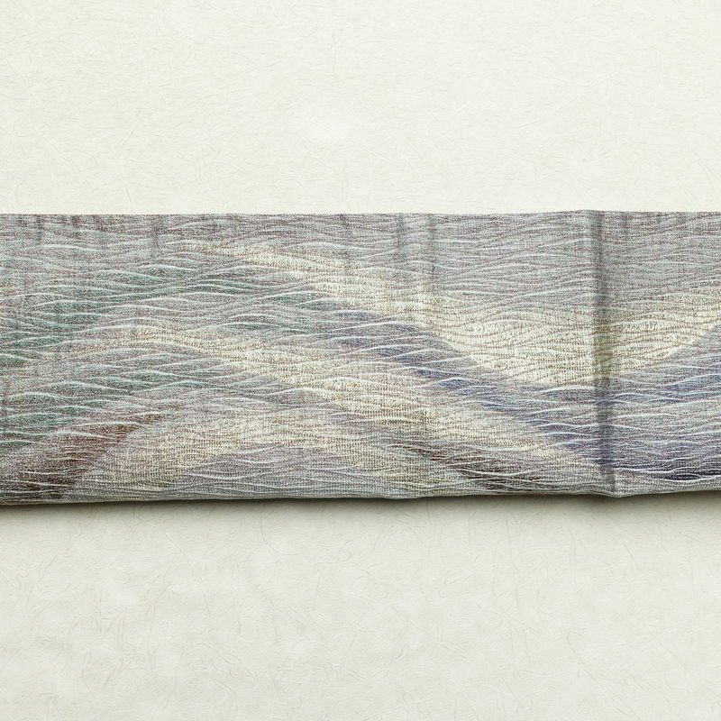 袋帯 六通柄 すくい織 フォーマル用 正絹 流水・波柄 多色使い_画像15