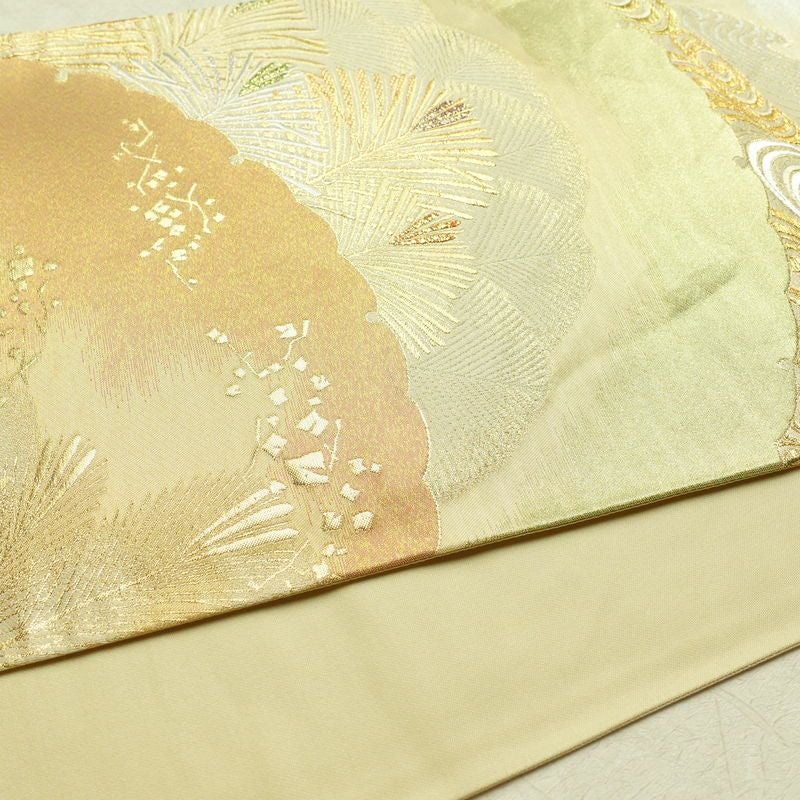 袋帯 六通柄 フォーマル用 正絹 古典柄 黄・黄土色_画像12