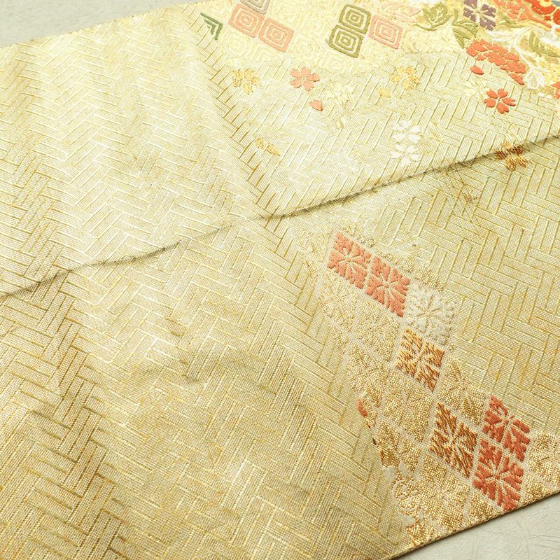 袋帯 六通柄 フォーマル用 正絹 古典柄 金・銀_画像16