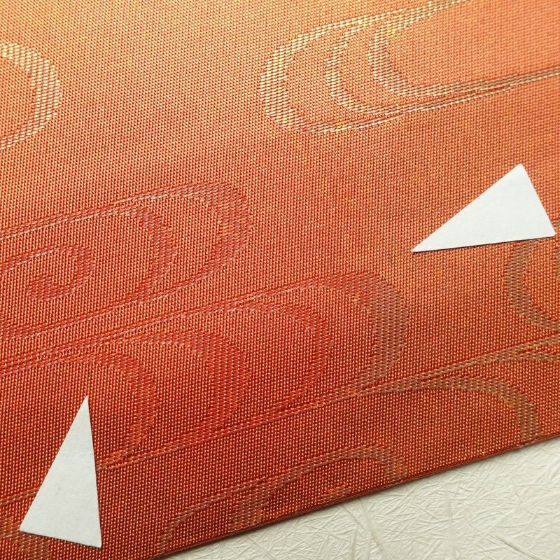 袋帯 六通柄 良品 フォーマル用 正絹 刺繍 花柄 古典柄 橙_画像15