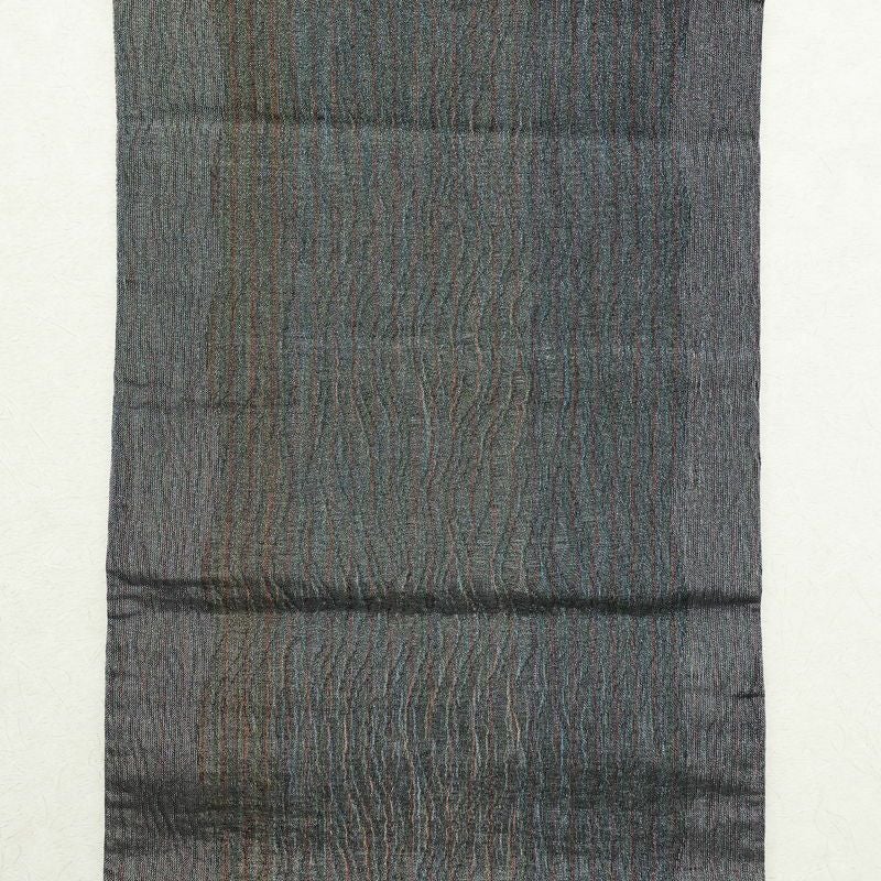 袋帯 六通柄 良品 フォーマル用 正絹 縞柄・線柄 グレー_画像8