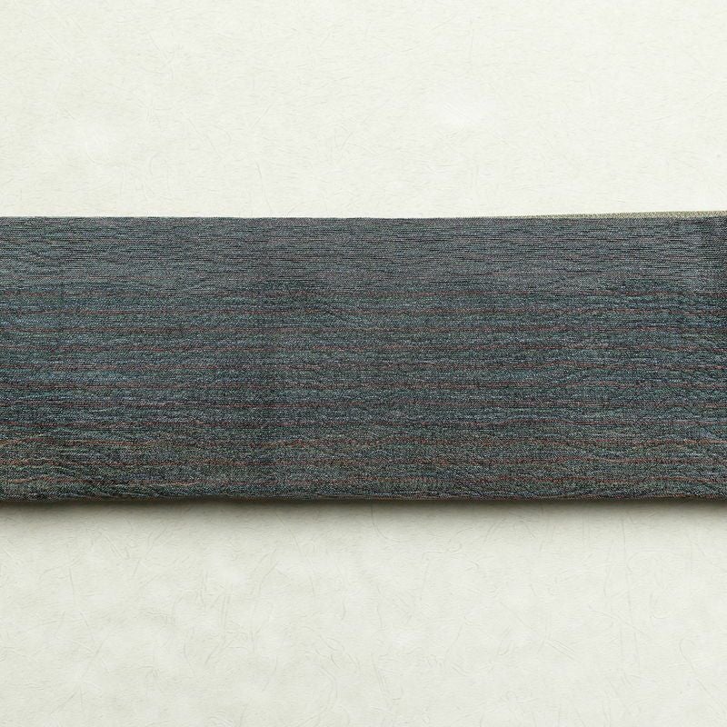 袋帯 六通柄 良品 フォーマル用 正絹 縞柄・線柄 グレー_画像16