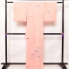 付け下げ 縮緬 正絹 花柄 袷仕立て 身丈165cm 裄丈65cm 附下 着物 ピンク_画像2