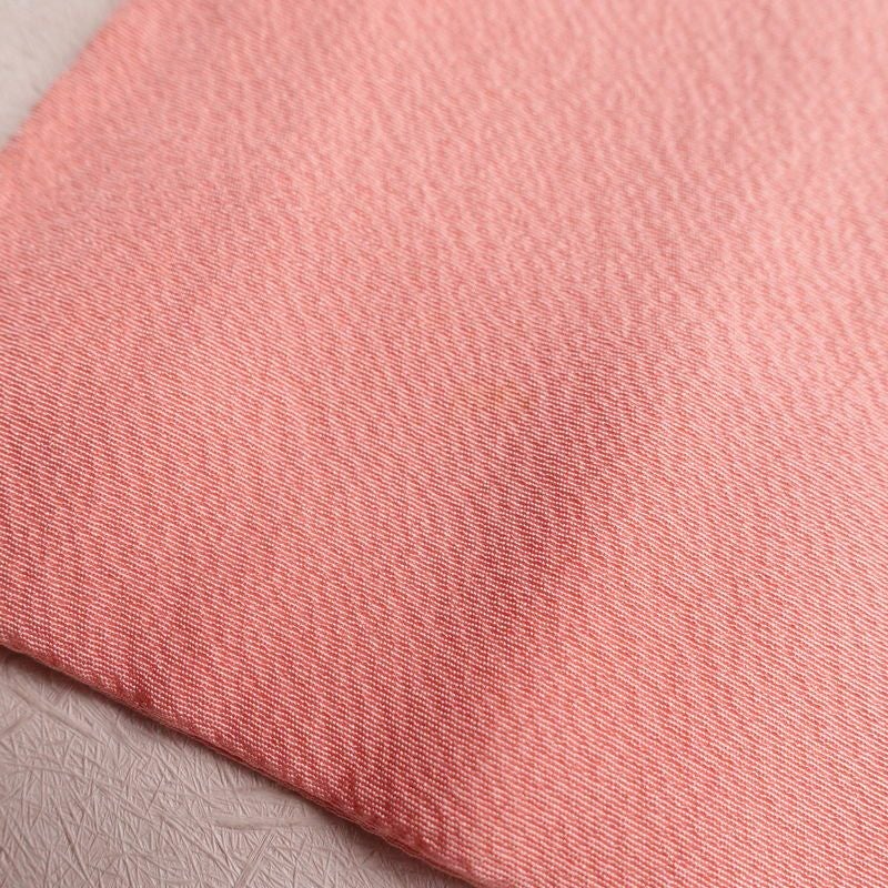 付け下げ 縮緬 正絹 花柄 袷仕立て 身丈165cm 裄丈65cm 附下 着物 ピンク_画像20