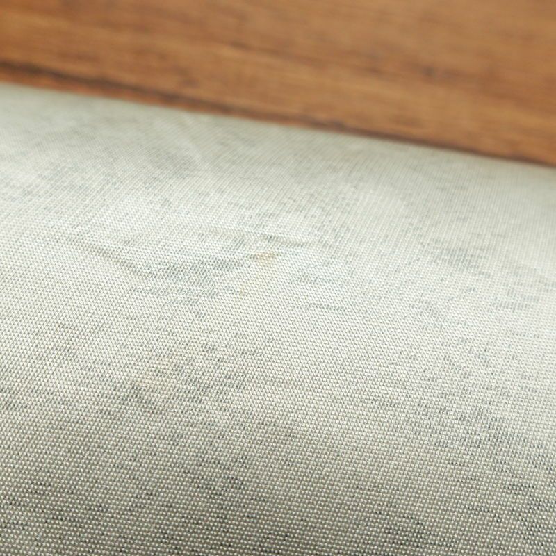 名古屋帯 太鼓柄 正絹 花柄 名古屋仕立て グレー_画像8