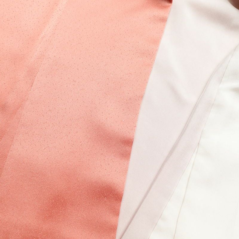 付け下げ 和田光正 落款入り 正絹 古典柄 袷仕立て 身丈168.5cm 裄丈63.5cm 箔 一部しつけ糸付き ピンク_画像17