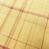 紬 良品 しつけ糸付き 正絹 チェック・格子柄 袷仕立て 身丈174cm 裄丈69.5cm 紬着物 黄・黄土色_画像6