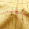 紬 良品 しつけ糸付き 正絹 チェック・格子柄 袷仕立て 身丈174cm 裄丈69.5cm 紬着物 黄・黄土色_画像21