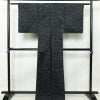 紬 しつけ糸付き 正絹 幾何学柄・抽象柄 袷仕立て 身丈164.5cm 裄丈66.5cm 紬着物 青・紺_画像2