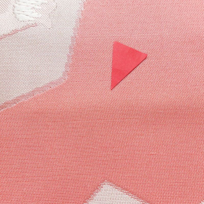 名古屋帯 六通柄 正絹 花柄 名古屋仕立て 一部しつけ糸付き ピンク_画像11