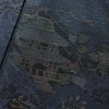 紬 正絹 風景柄 袷仕立て 身丈154.5cm 裄丈67cm 紬着物 青・紺_画像6