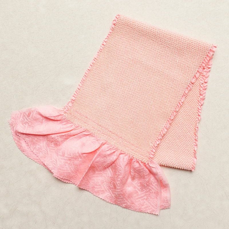 帯揚げ 良品 絞り 正絹 古典柄 ピンク_画像1