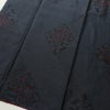 本場大島紬 証紙あり 正絹 花柄 袷仕立て 身丈162cm 裄丈65cm 一部しつけ糸付き 青・紺_画像4