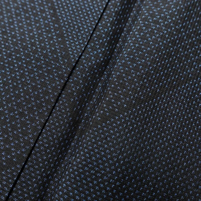 本場大島紬 証紙あり 正絹 花柄 袷仕立て 身丈162cm 裄丈65cm 一部しつけ糸付き 青・紺_画像7