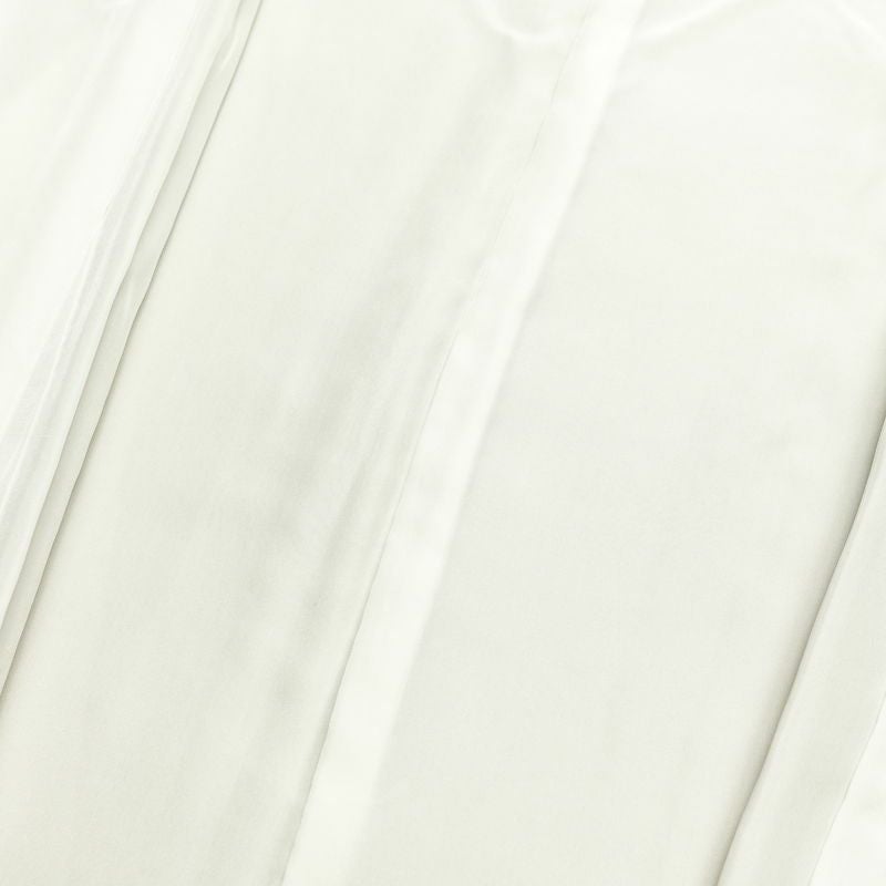 付け下げ 良品 綸子 正絹 花柄 袷仕立て 身丈163cm 裄丈68.5cm 銀彩 附下 着物 黄・黄土色_画像18