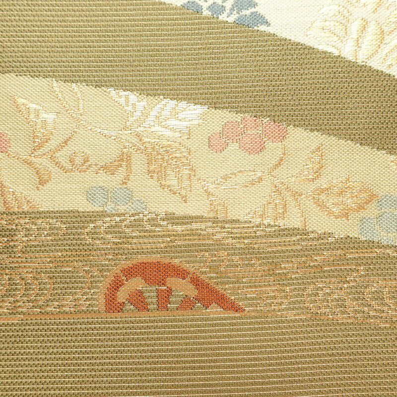 袋帯 六通柄 フォーマル用 正絹 古典柄 ベージュ_画像3