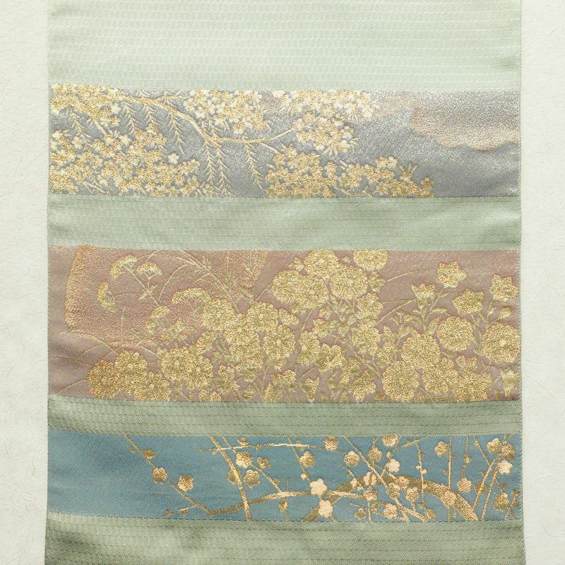 袋帯 太鼓柄 フォーマル用 正絹 古典柄 金糸 緑・うぐいす色_画像8