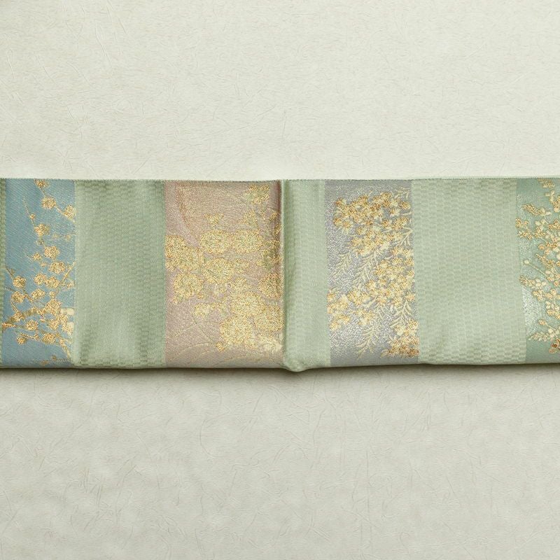 袋帯 太鼓柄 フォーマル用 正絹 古典柄 金糸 緑・うぐいす色_画像14