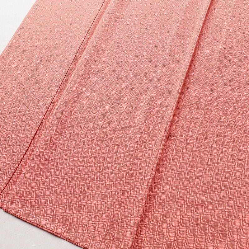 小紋 良品 鮫小紋 しつけ糸付き 正絹 古典柄 袷仕立て 身丈156.5cm 裄丈63.5cm 共八掛 小紋着物 橙_画像4