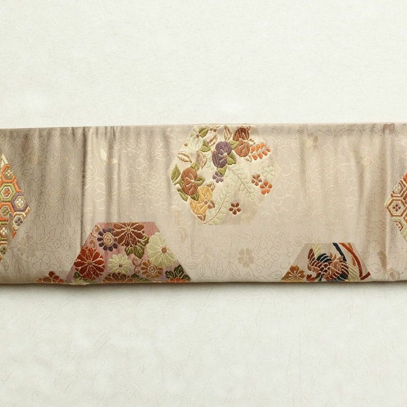 袋帯 六通柄 フォーマル用 正絹 古典柄 ベージュ_画像15