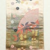 袋帯 全通柄 良品 ふくれ織 正絹 古典柄 箔 緑・うぐいす色_画像9