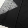 付け下げ 良品 しつけ糸付き 金駒刺繍 正絹 縞柄・線柄 袷仕立て 身丈152cm 裄丈66cm 附下 着物 刺繍 黒_画像4