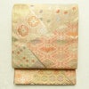 袋帯 六通柄 フォーマル用 正絹 古典柄 ベージュ_画像1