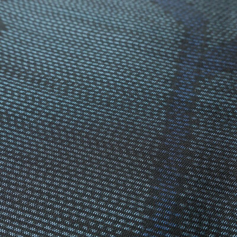 紬 良品 しつけ糸付き 正絹 幾何学柄・抽象柄 袷仕立て 身丈160.5cm 裄丈63.5cm 紬着物 青・紺_画像6