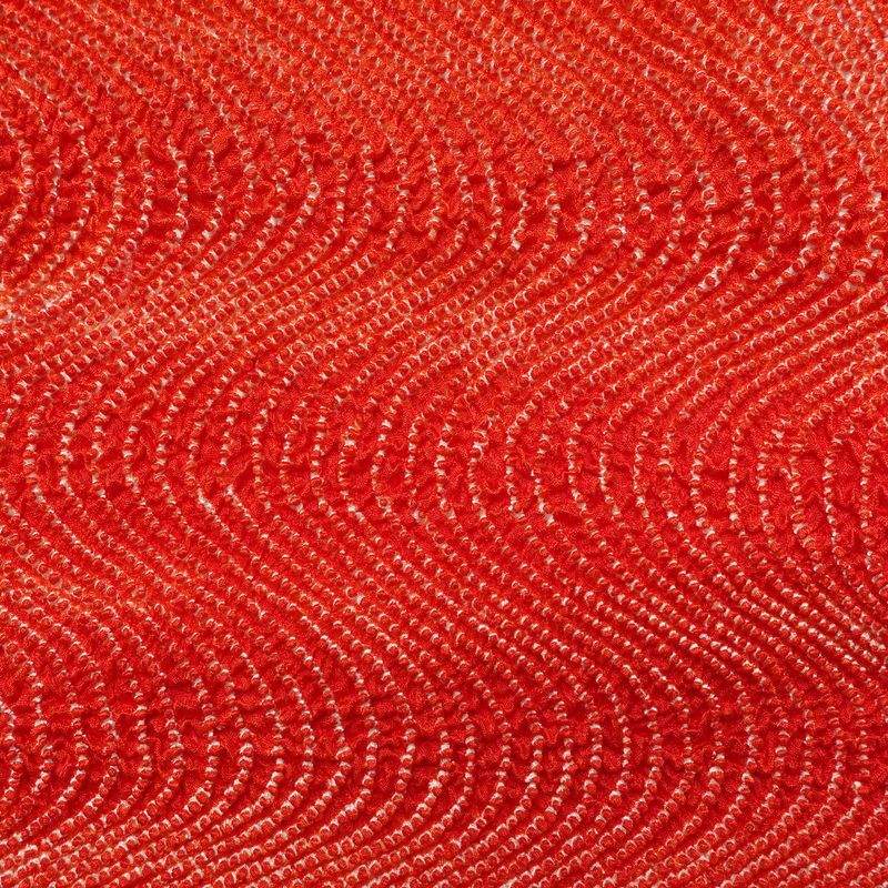 帯揚げ 良品 絞り 正絹 菊 ぼかし 流水・波柄 おびあげ 赤・朱_画像3