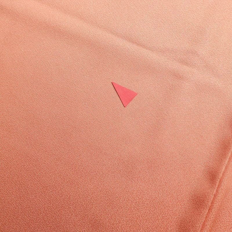 付け下げ 正絹 古典柄 袷仕立て 身丈159.5cm 裄丈64.5cm 着物 刺繍 橙_画像11